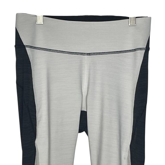 Outdoor Voices Womens Techsweat 7/8 Zoom Leggings Medium White Gray Colorblock - Picture 2 of 4